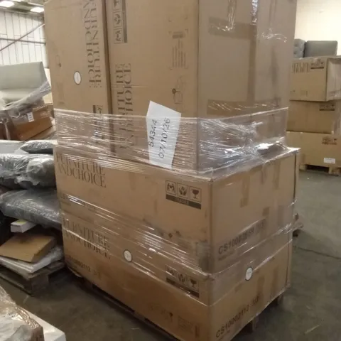 PALLET OF ASSORTED INCOMPLETE DESIGNER SOFA PARTS AND PIECES