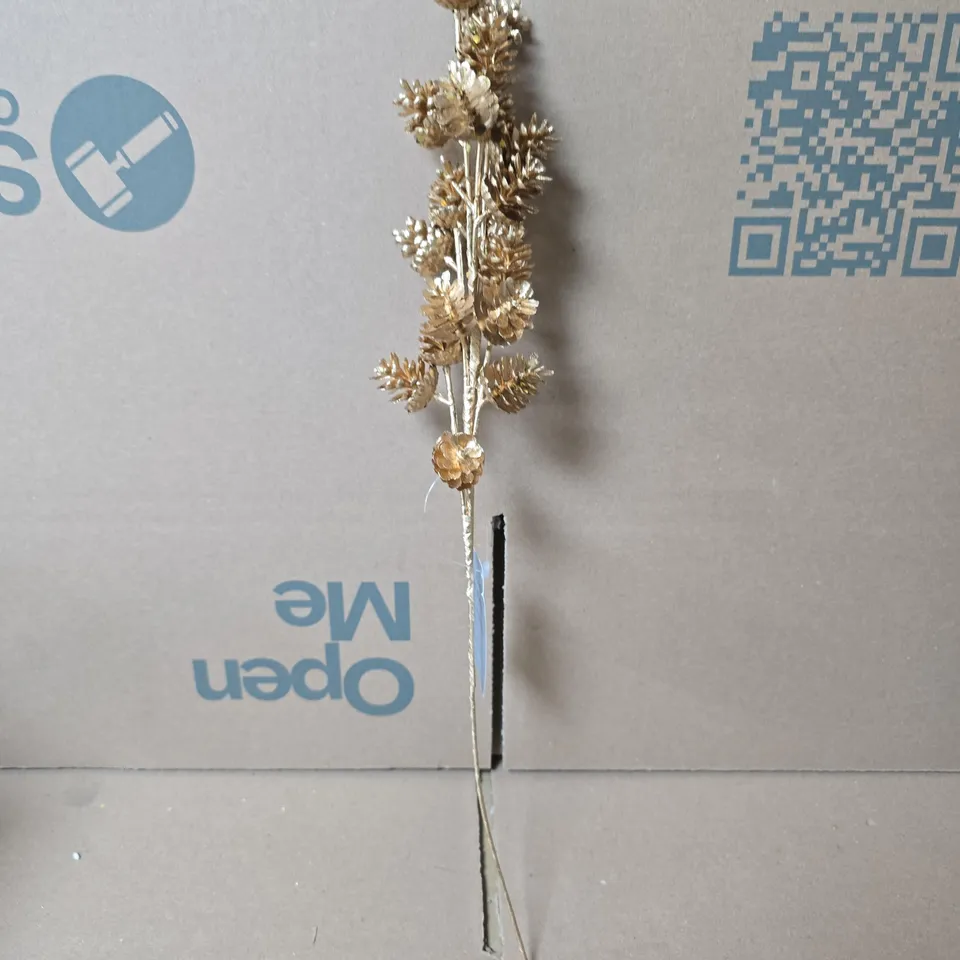 12X GISELA GRAHAM FAUX FLOWER BRONZE PINECONES