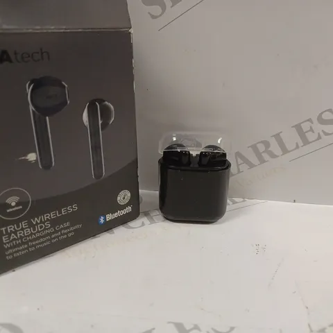BOXED ASDATECH TRUE WIRELESS BLUETOOTH EARBUDS WITH CHARGING CASE ATA22AA021A