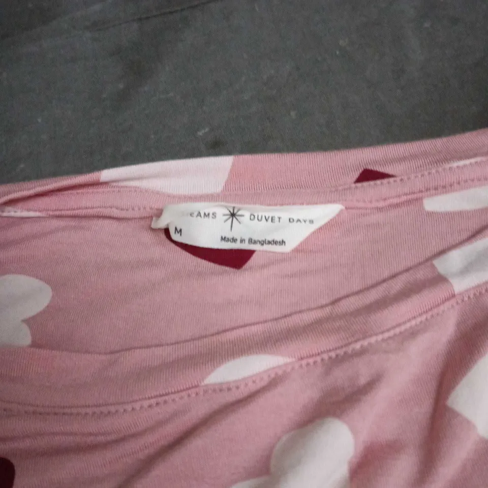 DUVET DAYS PINK HEART PRINT NIGHTDRESS – WOMEN'S NIGHTWEAR, SIZE M