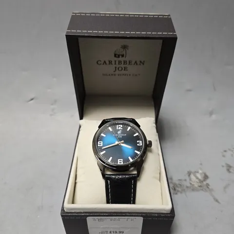 BOXED CARIBBEAN JOE BLUE DIAL WATCH