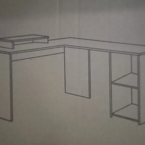 PALLET OF APPROXIMATELY 18 BOXED L-SHAPED COMPUTER DESKS