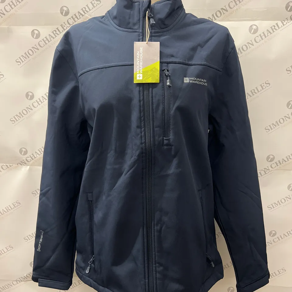 MOUNTAIN WAREHOUSE GRASMERE SOFTSHELL JACKET IN DARK BLUE SIZE M