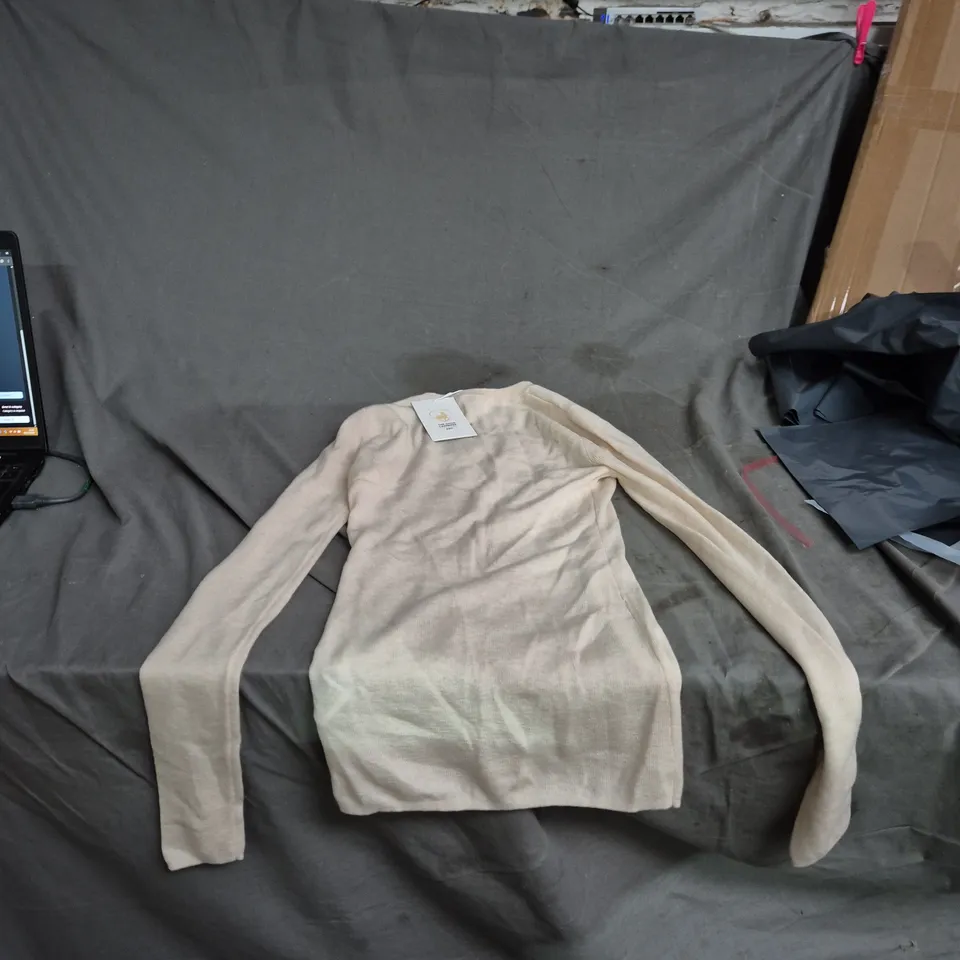 THE GOOD CASHMERE STANDARD BY ABTF – BEIGE CASHMERE SWEATER, UK S (EU S)