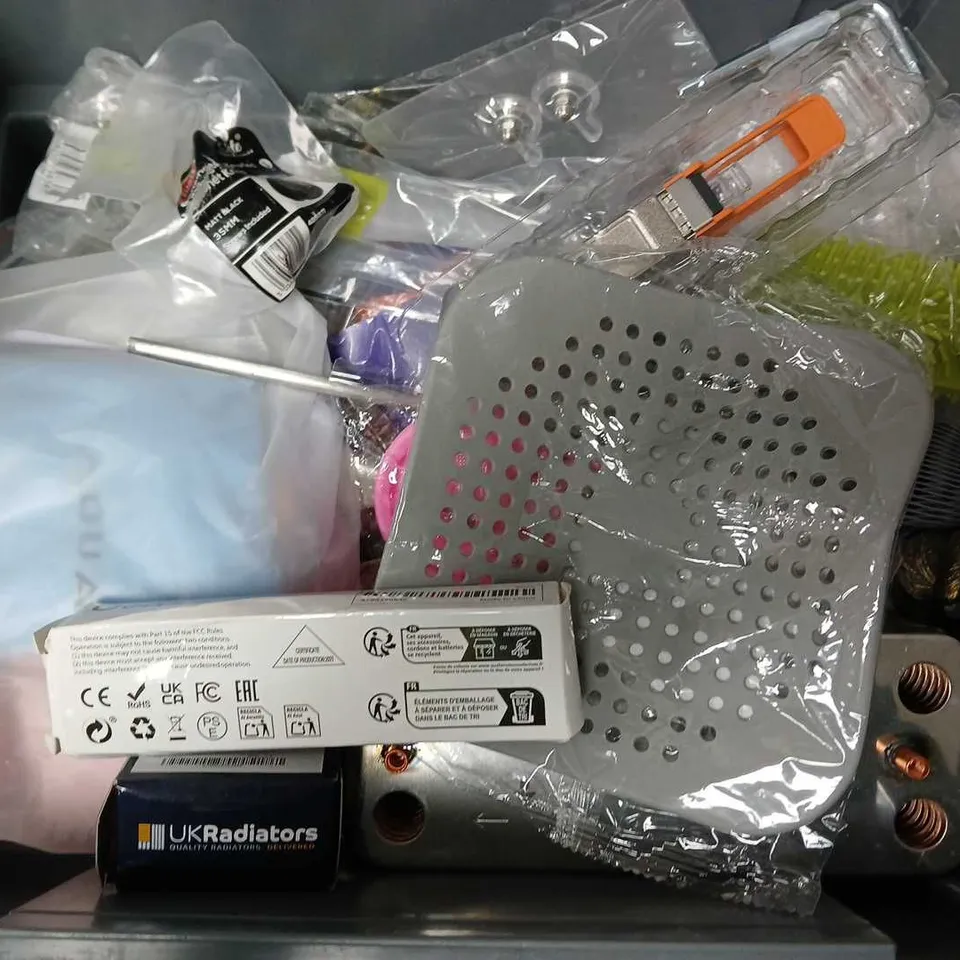APPROXIMATELY 15 ASSORTED HOUSEHOLD ITEMS TO INCLUDE STAIN TREATER, BLACK BLEED VALVE, NOSE HAIR TRIMMER, ETC