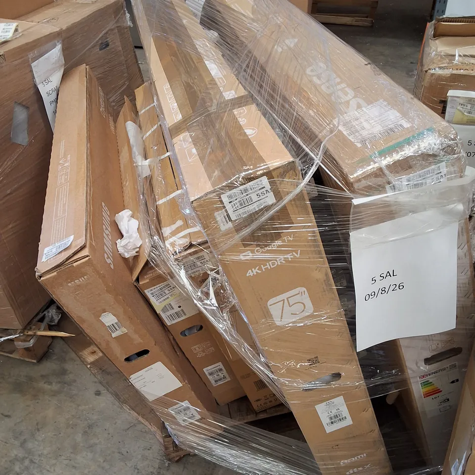 PALLET CONTAINING 6 ASSORTED DAMAGED TVS