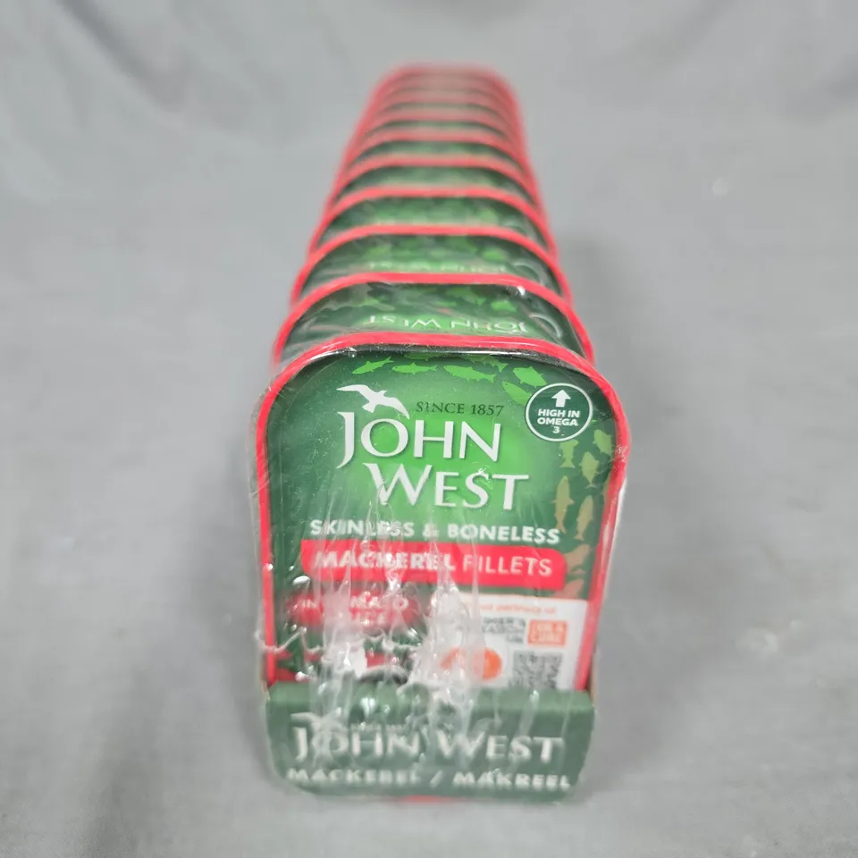 JOHN WEST MACKERAL FILLETS IN TOMATOE SAUCE - 10X115G