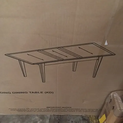 BOXED COTSWOL EXTENDING DINING TABLE - LIGHT OAK ( 2 BOXES )