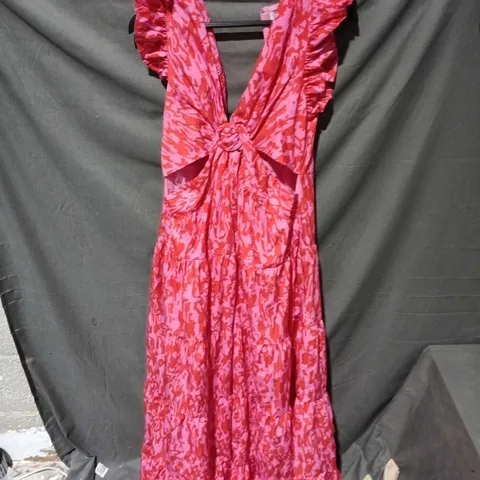 UK 12 STYLECHEAT WOMEN'S PINK PATTERN DRESS β PINK ANIMAL PRINT (EU 40 / US 8)
