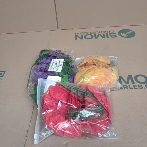 BOX OF APPROXIMATELY 20 ASSORTED ARTIFICIAL FLOWERS FOR DECORATION 