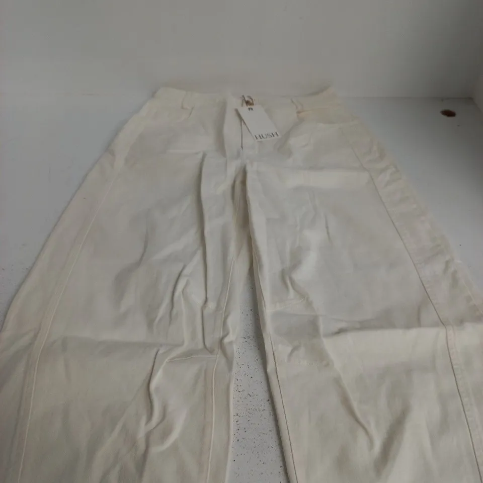 HUSH WOMEN'S WHITE TROUSERS – UK 12