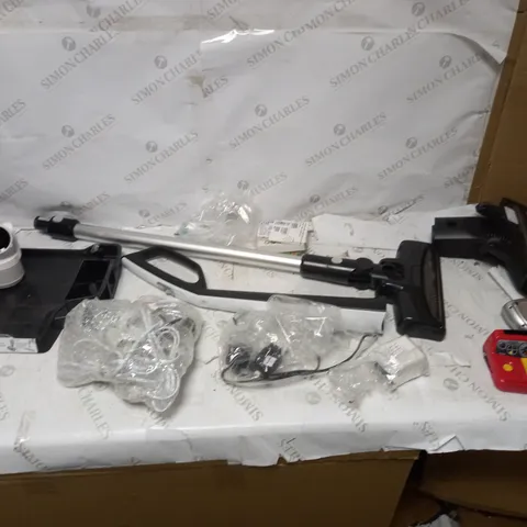LOT OF ASSORTED HOUSEHOLD GOOD TO INCLUDE VACUUM PARTS, VTECH BABY MONITOR, AND TIKKERS TK201 IN GREEN/BLACK ETC.