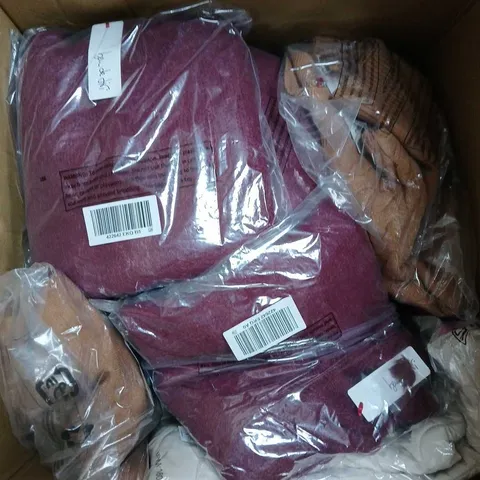 LARGE BOX OF ASSORTED CLOTHING ITEMS IN VARIOUS SIZES, COLOURS AND STYLES - COLLECTION ONLY