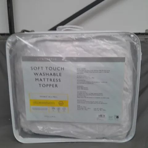 SOFT TOUCH WASHABLE MATTRESS TOPPER - DOUBLE