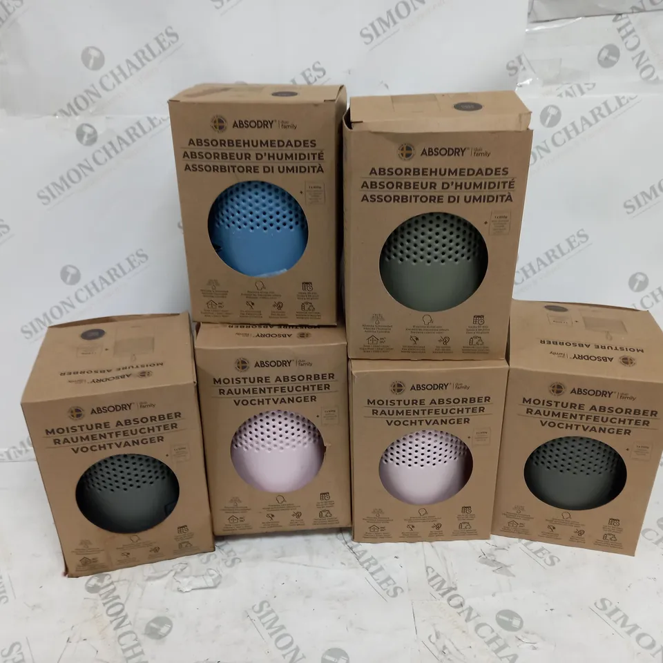6 BOXED ABSODRY MOISTURE ABSORBERS