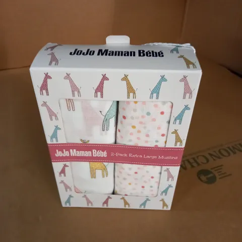 JOJO MAMAN BEBE 2-PACK OF XL MUSLINS