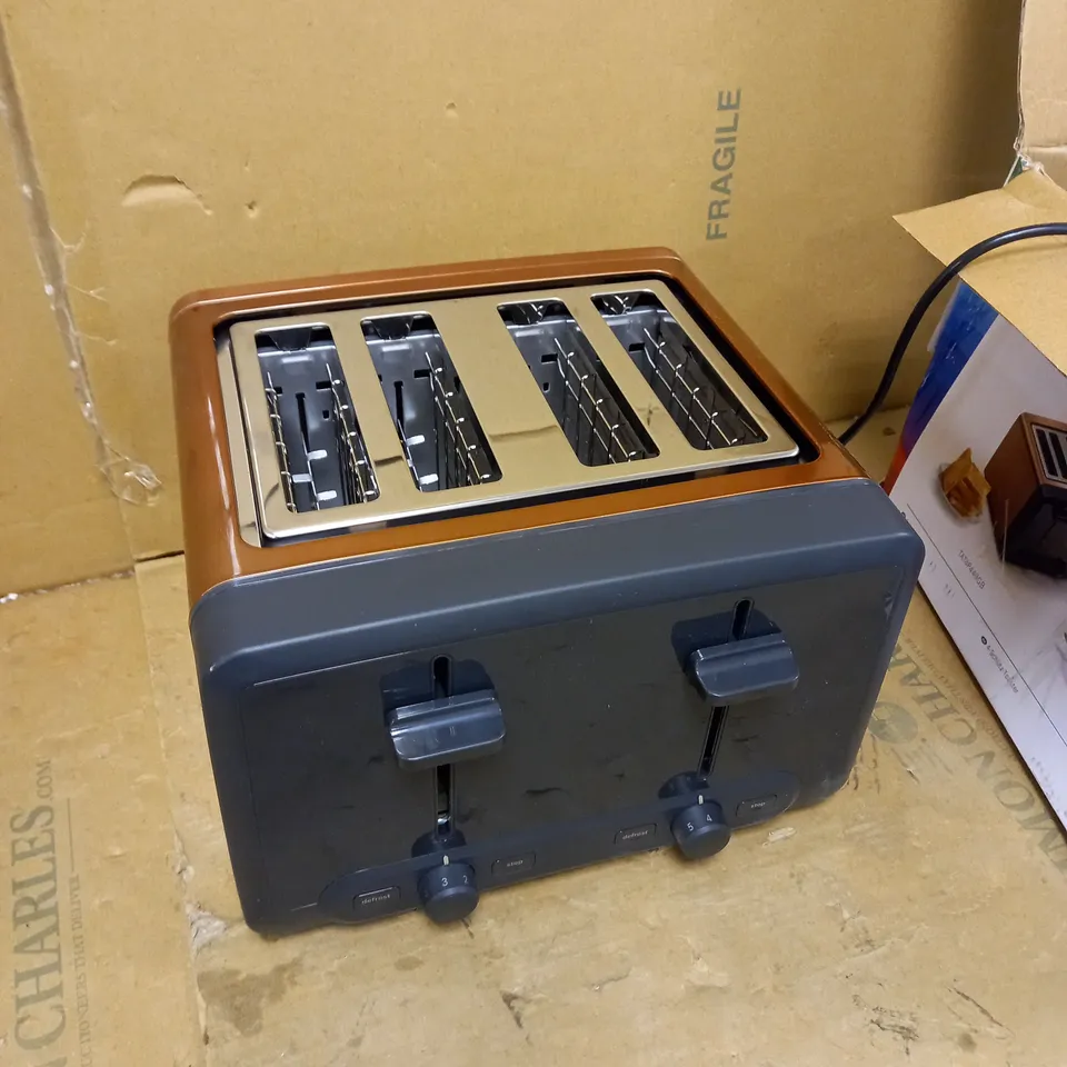 BOSCH 4 SLOT STAINLESS STEEL TOASTER WITH VARIABLE CONTROLS - COPPER