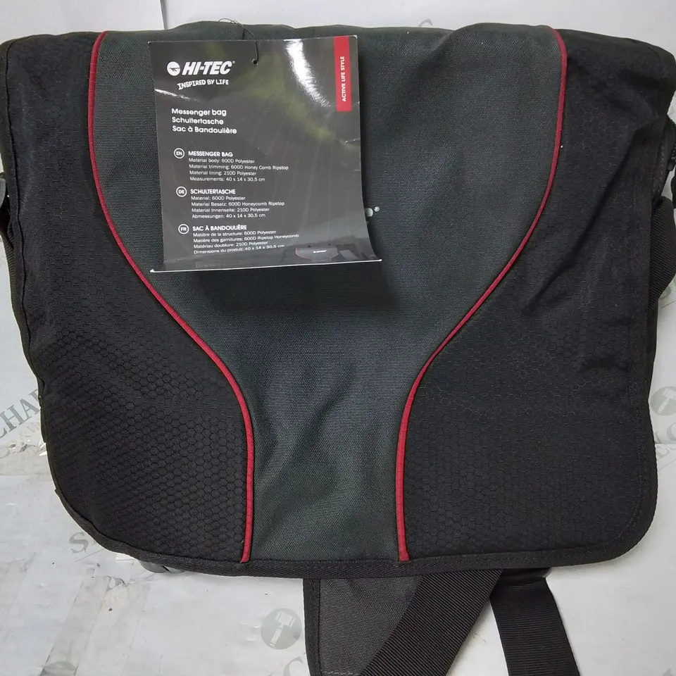 HI-TEC MESSENGER BAG - BLACK