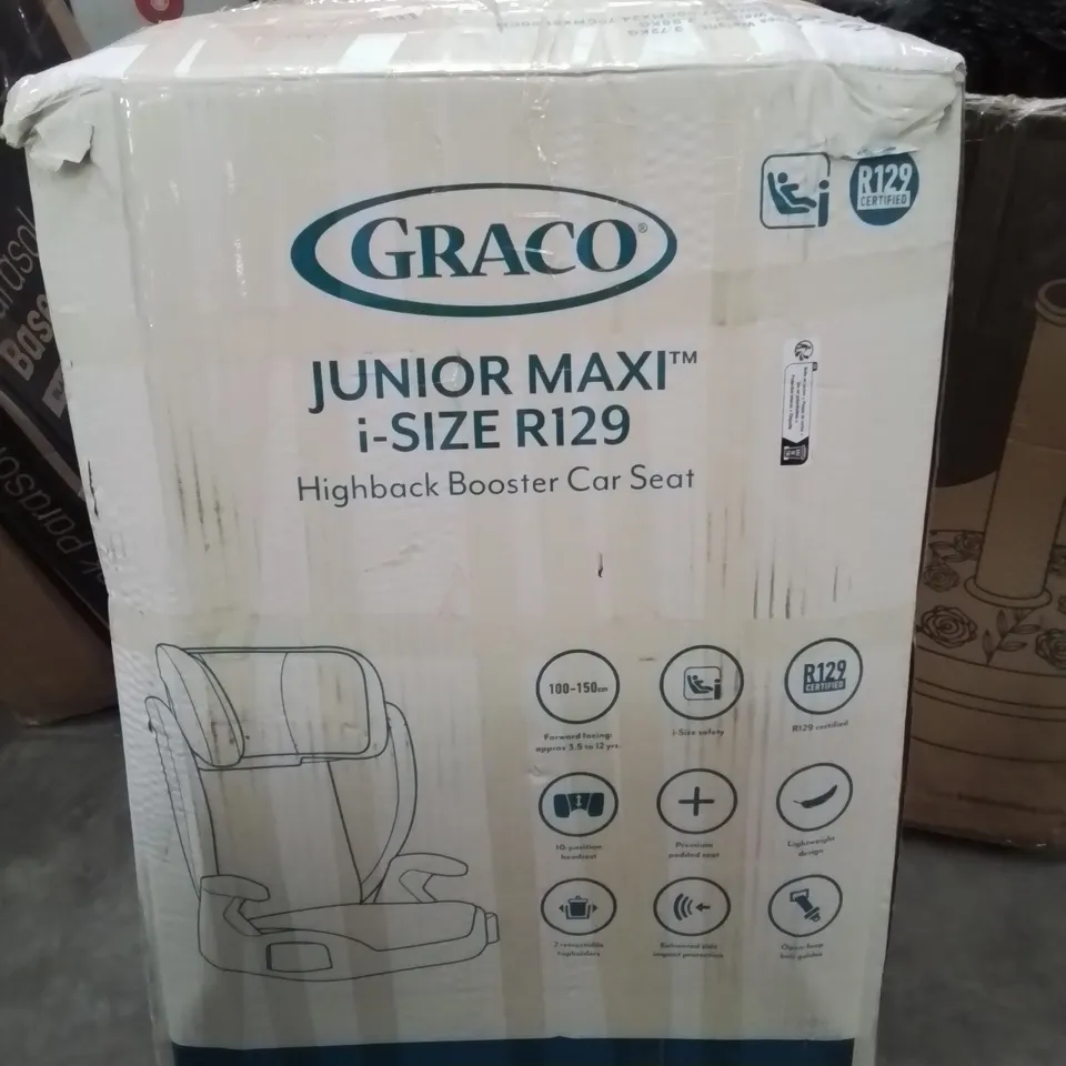 BOXED GRACO JUNIOR MAXI HIGH BACK BOOSTER CAR SEAT