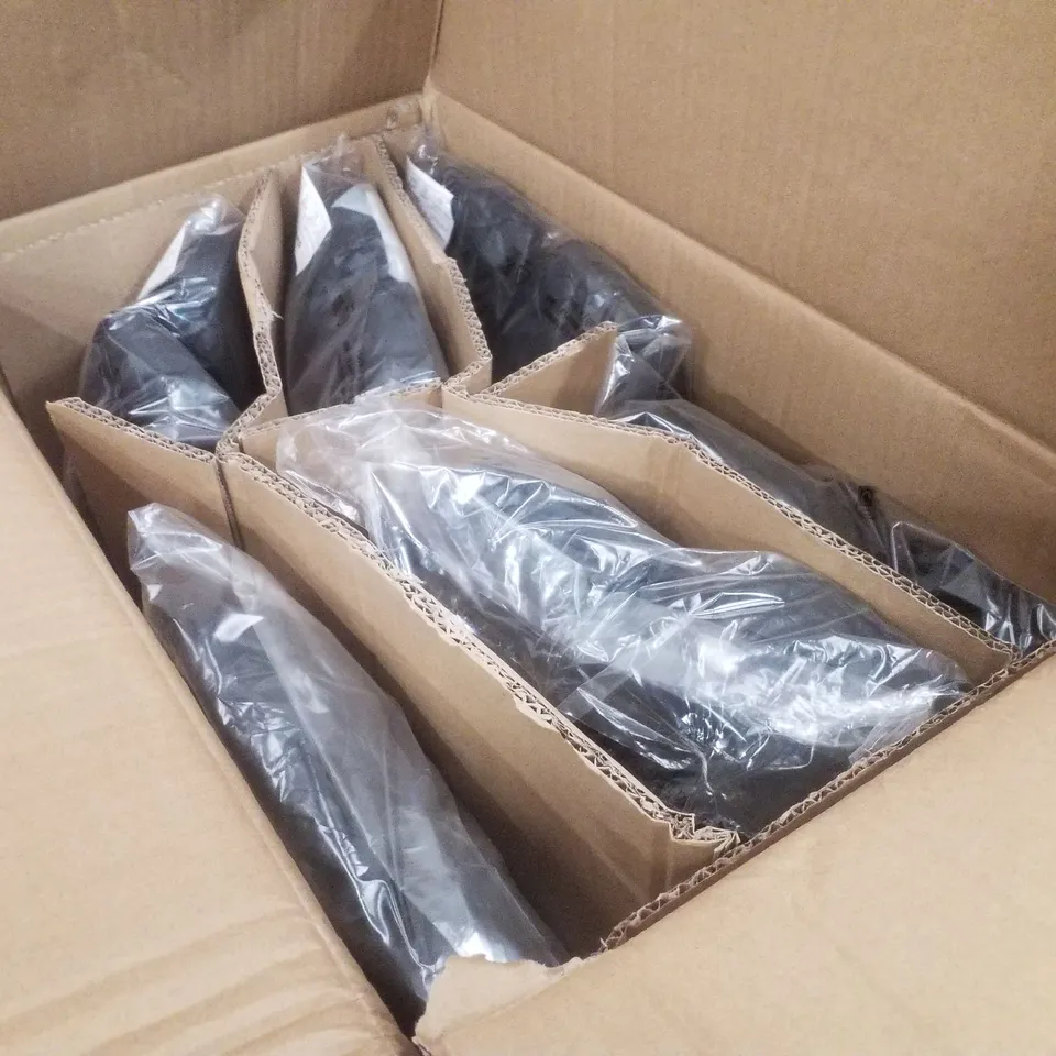 BOX CONTAINING APPROXIMATELY 6 PAIRS OF BRAND NEW SIMPLY BE BLACK PHOEBE EX WIDE SANDALS - SIZE 8