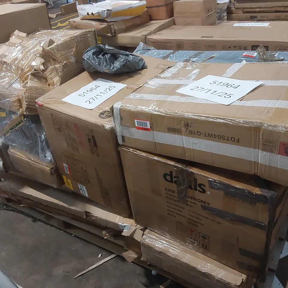 PALLET CONTAINING A LARGE QUANTITY OF ASSORTED FURNITURE PARTS 