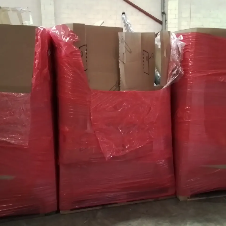 PALLET OF ASSORTED ITEMS TO INCLUDE: CAMPING TENT, ACTIVITY GYM MAT, IRONING BOARD, ROLLER BLINDS, E-CLOTH MOP ECT