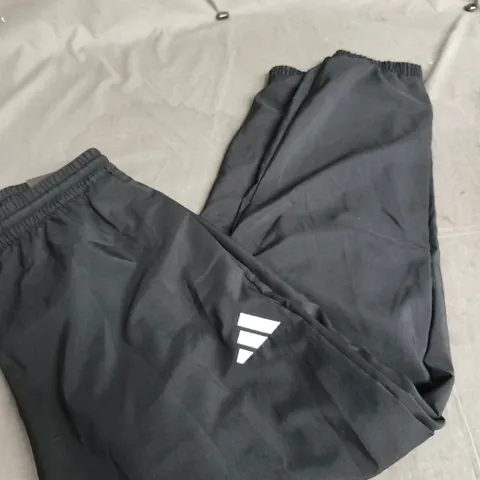 ADIDAS BLACK CUFFED TRACK PANTS SIZE M