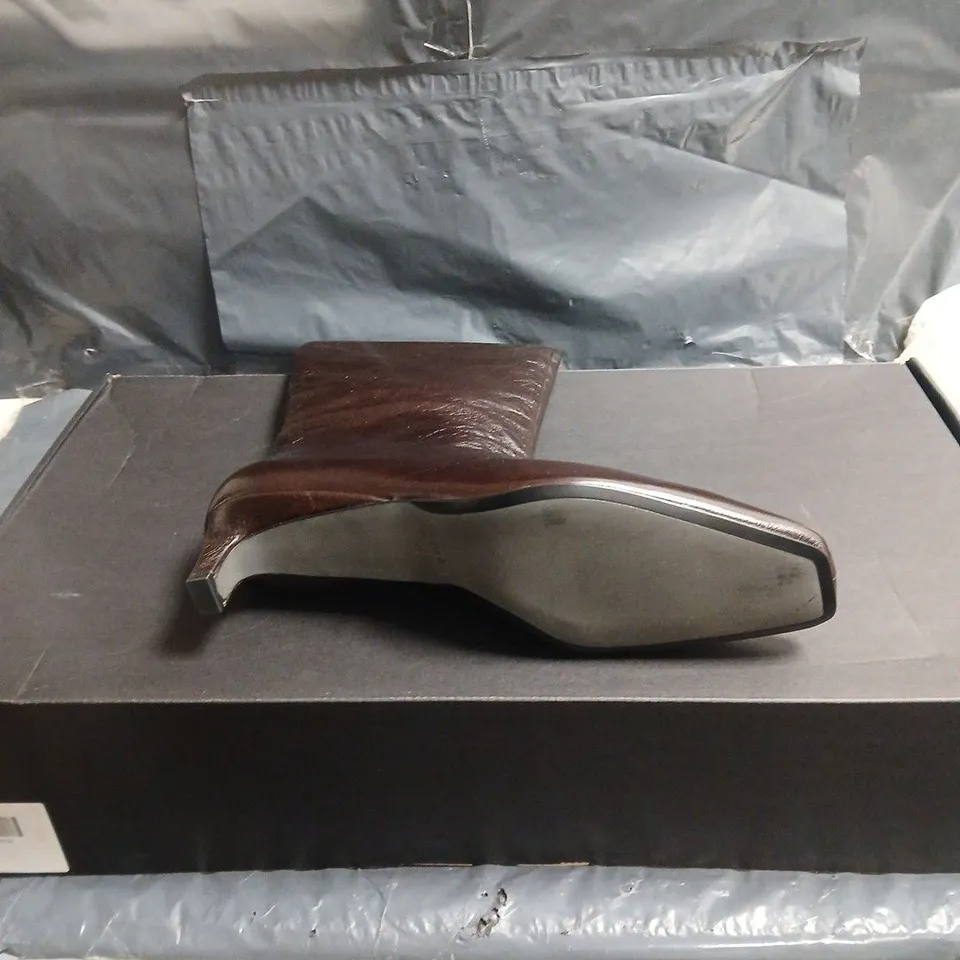 MASSIMO DUTTI BROWN KNEE-HIGH LEATHER BOOT EU 41