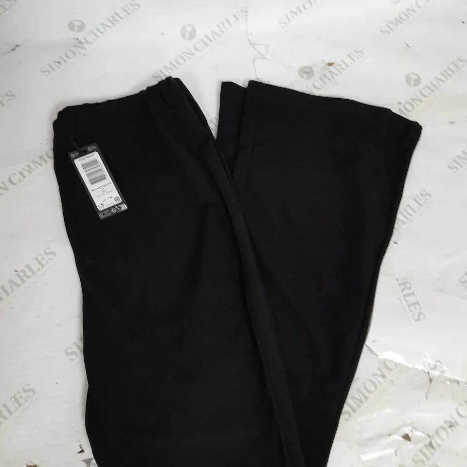 VERA MODA FLARED ELASTICATED WAIST TROUSERS IN BLACK SIZE 36W
