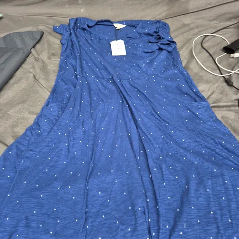 SEASALT CORNWALL BLUE POLKA DOT DRESS – UK 14