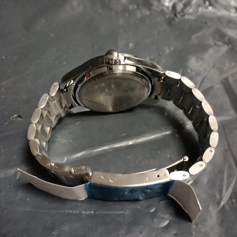 MENS ERNEST FERDINAND WATCH – GLOBAL DIAL – STAINLESS STEEL STRAP