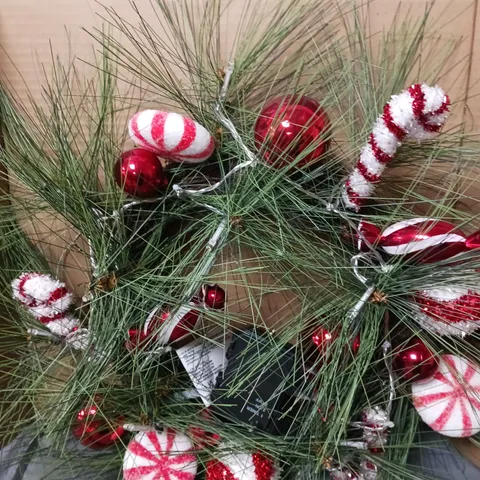 CANDY CANE CHRISTMAS WREATH