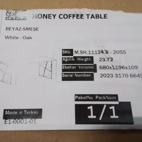 BRAND NEW HONEY COFFEE TABLE //WHITE OAK