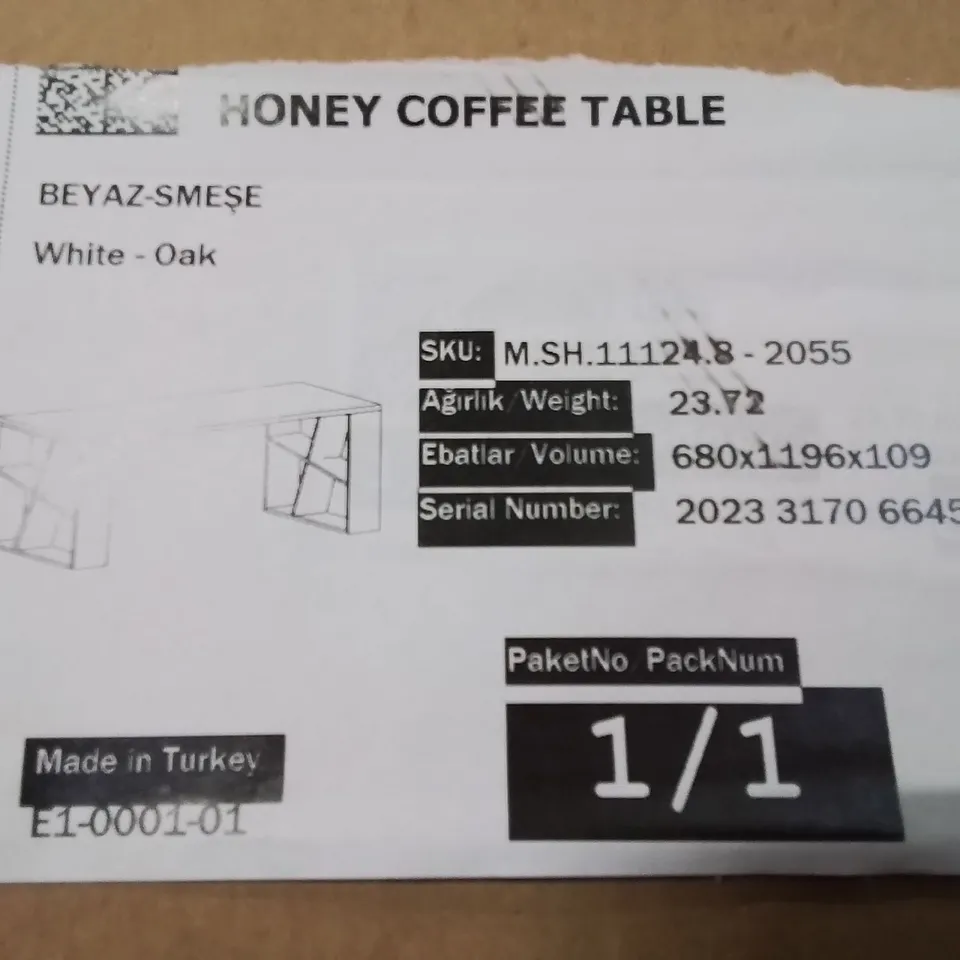 BRAND NEW HONEY COFFEE TABLE //WHITE OAK