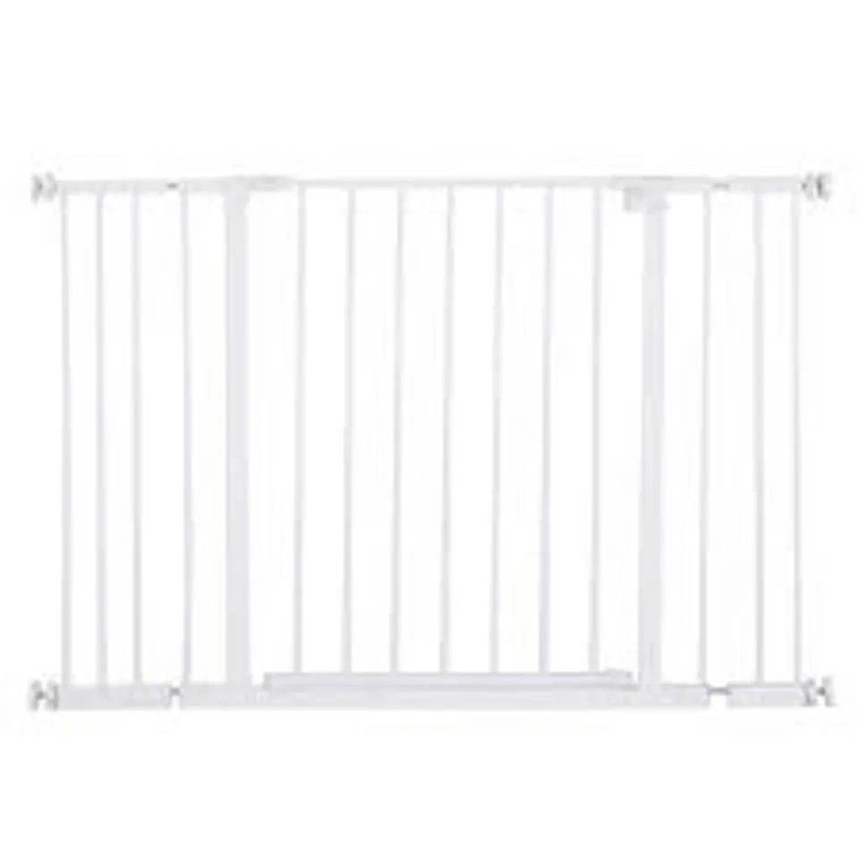 BOXED PAWHUT DOG GATE PET SAFETY GATE STAIR BARRIER PRESSURE FIT ADJUSTABLE 76-82/86-97/101-107 CM, WHITE