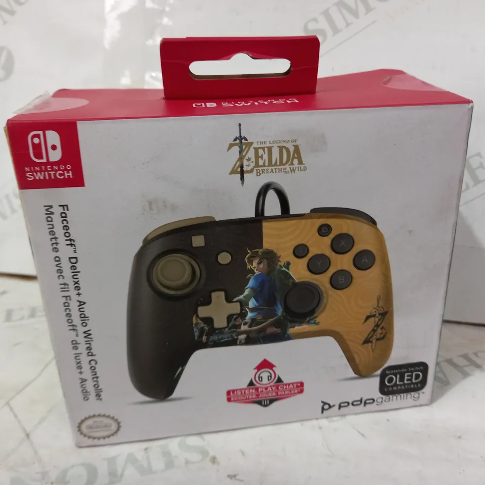 BOXED NINTENDO SWITCH ZELDA FACEOFF DELUXE+ AUDIO WIRED CONTROLLER