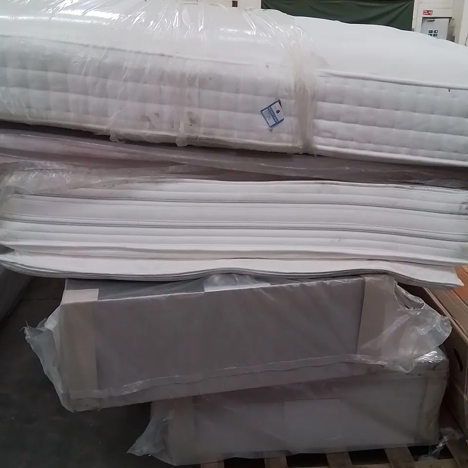 PALLET CONTAINING VARIOUS MATTRESSES AND DIVAN BED BASES