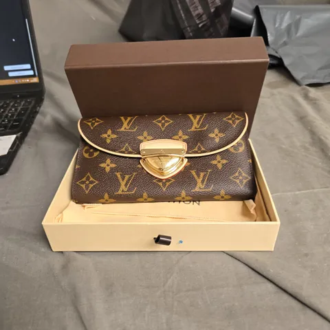 LOUIS VUITTON MONOGRAM PURSE – BROWN COATED CANVAS WITH GOLD HARDWARE