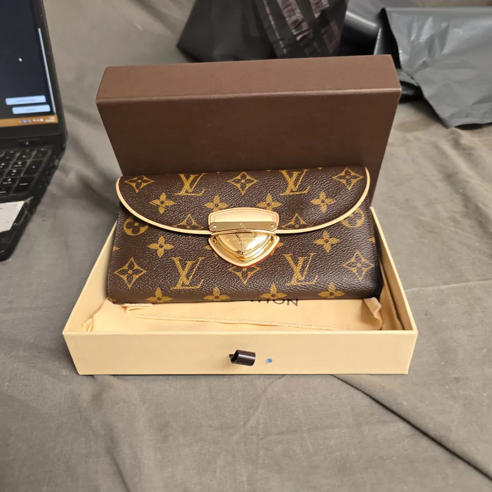 LOUIS VUITTON MONOGRAM PURSE – BROWN COATED CANVAS WITH GOLD HARDWARE