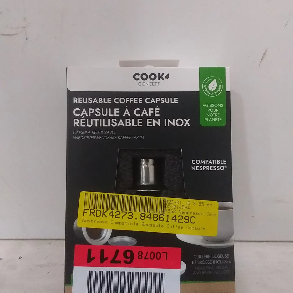 COOK NESPRESSO COMPATIBLE REUSABLE COFFE CAPSULE