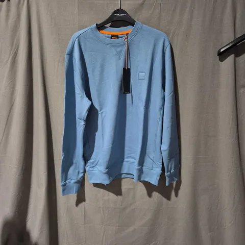 HUGO BOSS OPEN BLUE SWEATSHIRT – UK MEDIUM