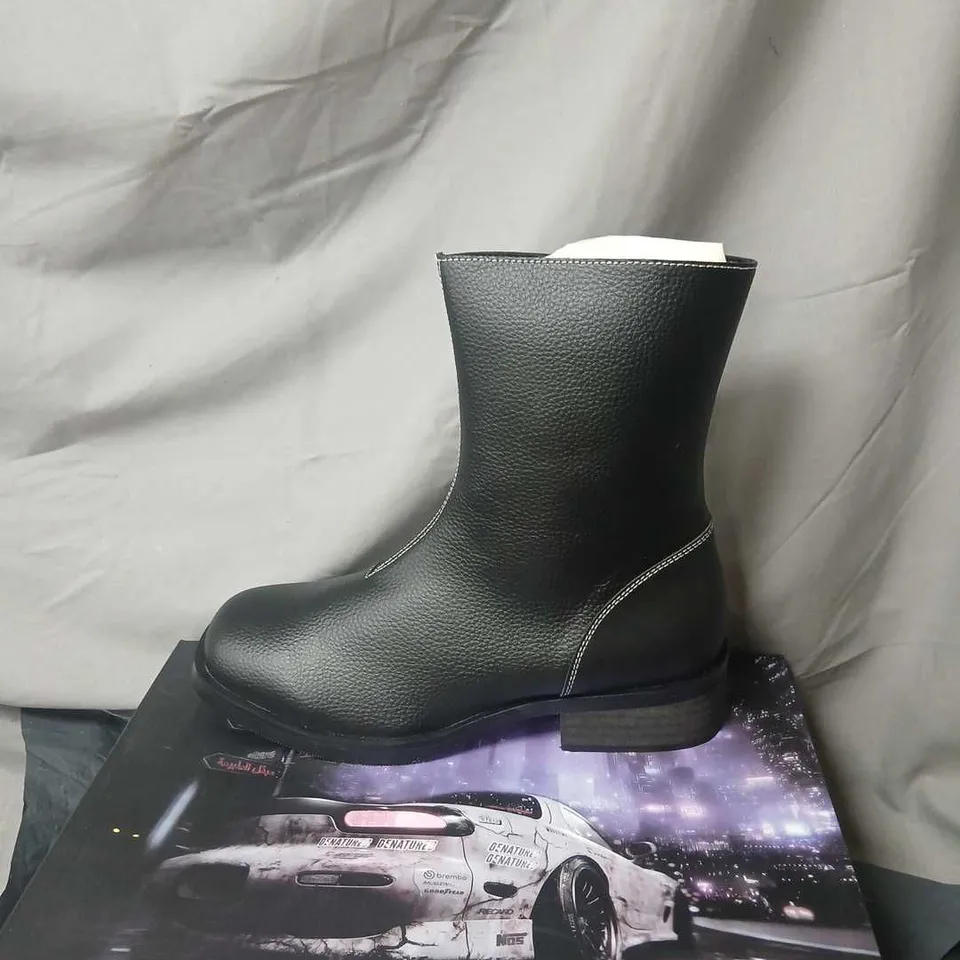 KOI NIGHT WARDEN MENS BOOTS - BLACK LEATHER, UK 9 (EU 43)