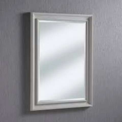 BRAND NEW PACKAGED HOMESDIRECT365 VALENCIA LIGHT GREY WALL MIRROR - 131 x 108cm