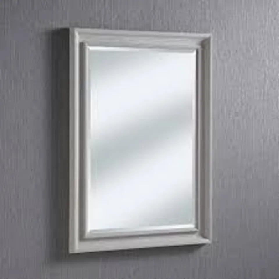 BRAND NEW PACKAGED HOMESDIRECT365 VALENCIA LIGHT GREY WALL MIRROR - 131 x 108cm