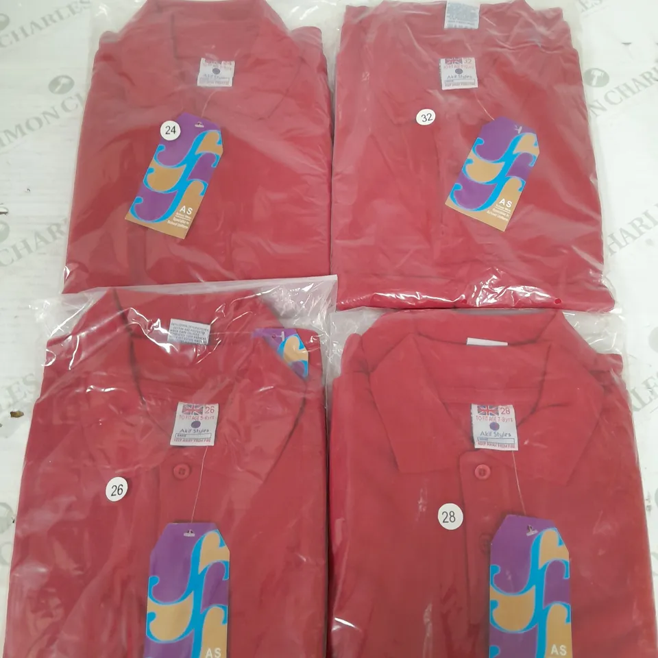 BOX OF APPROX. 80 AKIF STYLES SCHOOL WEAR BOYS POLO SHIRTS IN DIFFERENT SIZES TO INCLUDE - EU 26 - EU 28 - EU 32 ETC