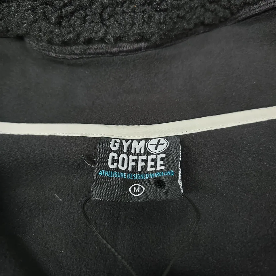 GYM COFFEE ATHLEISURE FLEECE JACKET – BLACK, SIZE M