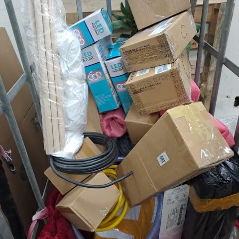 APPROXIMATELY 20 ASSORTED HOUSEHOLD PRODUCTS TO INCLUDE LED FAN LIGHT, FLORAL DΓCOR, STORAGE CONTAINERS ETC
