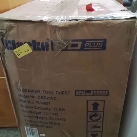BOXED CLARKE CBB210C HD PLUS 10 DRAWER TOOL CHEST