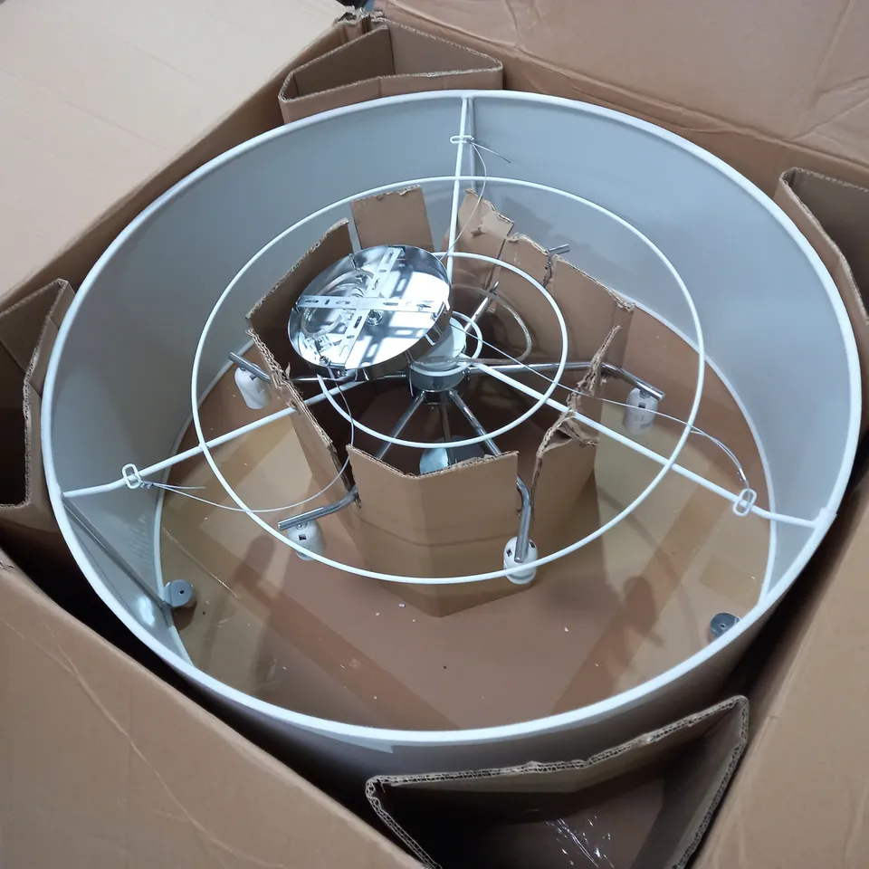 LARGE DESIGNER 6-LIGHT SHADE WITH FIXTURE