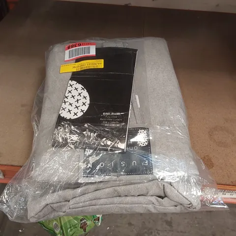 BAGGED POLYESTER BLACKOUT CURTAIN PAIR - 228 x 228cm